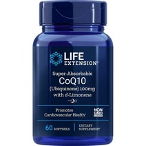 라이프익스텐션 슈퍼 앱소버블 CoQ10 100mg 소프트젤, 60개입, 1개