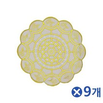 ForU475 인테리어 장식소품 컵받침 금박 PVC 코스터 6P 9개 티코스터 캔들받침, 상세페이지 참조, 원형*본상품