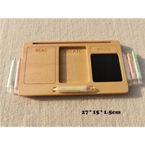 몬테소리 원목교구 가베 완구 블록 쌓기 원기둥 완구 레인보우 컬러 발도르프 우드 카드 영어, tablet tray