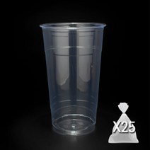 코디마트 PET 32온스 107파이 투명 무지 페트컵 940ml, 1팩, 25개