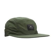 Tillak Wallowa 캠프 모자 스냅 클로저가 있는 경량 나일론 5 패널 캡 초록색., Green
