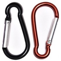 캠핑 텐트 등산 경량 강철 스텐 카라 비너 비나, D형 카라비너- 블랙(10P)
