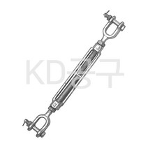 기타 단조 턴버클 J&J 와이어턴버클 와이어로프 장력조절 와이어조절 케이디공구 KD09, 1개, 1-1/2X12