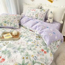 MEIISEO이불 커버 매트 커버 침구 세트 예쁜 침대 커버 대학생 기숙사 필수품