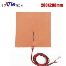 수입 재료 200X200mm 500W 220V/ 110 24V 큐브 유연한 실리콘 히터 침대 Prusa i3 RepRap 3D 프린터 용 서미스터 포함, 110V