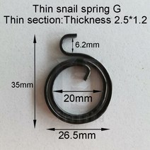 인장스프링 도어 핸들 레버 래치 내부 코일 수리 나사 토션 스프링 2.5 플랫 케이블 용, 50pcs