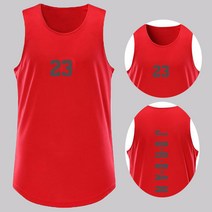 [레드 블랙 화이트] 해외 남자 속건 통기성 농구나시 조던 농구 유니폼 빅사이즈 농구복 나시 여름 민소매 운동복 져지 매쉬 나시 스포츠 티셔츠