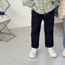 재주소년 셀비지데님 아동 주니어 초등학생 봄 네이비 생지 청바지