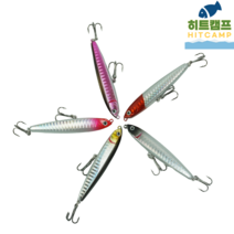 히트캠프 싱킹 미노우 농어 삼치 갈치루어 배스 광어 하드베이트, 옐로헤드실버, 75mm/10g