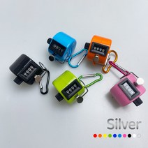 수동 카운터기 숫자카운터 수동 계수기 + 카라비너, 수동 카운터기(스텐)+카라비너(색상랜덤)