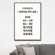 폭스데코 알루미늄 액자 모음, 화이트