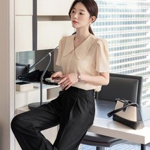 시크라인 카스파 플랫 카라 블라우스