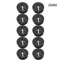 케이블글랜드 10 pcs 케이블 코드 그로밋 실리콘 케이블 커버 가구 구멍 커버 사무실 pc 책상 숨기기 케이블 와이어 보호, 25mm-bk