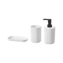 이케아 STORAVAN 스토라반 욕실용품3종/화장실/칫솔/비누/물비누통, 화이트_504.290.04