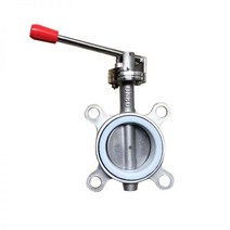 스테인레스 버터플라이벨브 DN 50 80 버터플라이밸브 배관 스팀배관 시멘트 공압 증기배관 핸들 자재 나비벨브 수동밸브, 304 실리콘 DN250, 1개