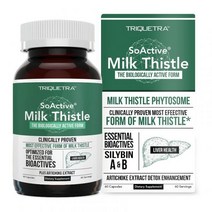 TRIQUETRA SoActive® 밀크씨슬 500mg 인데나 실리포스 파이토솜 Bilear 아티초크 실리빈A 실리빈B 60정