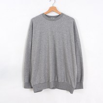 NOB 그레이 리즌 빅사이즈 남자 오버핏 맨투맨 티셔츠