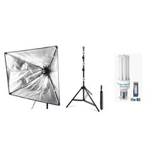 생활살림 셀프 돌잔치 쇼핑몰 상품 사진 촬영조명, 소프트박스_1구+삼각대+장수램프1개, 1Ea