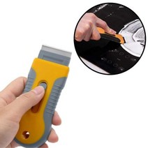 유리 껌 스티커 제거 청소 칼 스크래퍼, 색상:스티커제거스크래퍼(옐로우)