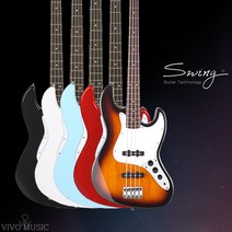 스윙 일렉 베이스기타 JAZZ KING 재즈킹 / 입문 연습용 바로 연주가 가능한 구성품, 메이플, 2Tone Sunburst