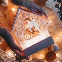 신혼 부부 오르골 생일 선물 회전 오르골 크리스탈, 풍등 포옹(회전)