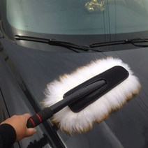 차량용 천연양모 먼지털이개 더스터 세차용품 먼지 떨이 청소 걸레 고급 솔 브러쉬 내부 외부 도구 제거