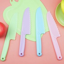 소꿉놀이 유아 안전칼 어린이 칼 요리 어린이집 아동용 플라스틱 무독성 식양처 승인, 보라-중
