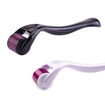 헬시 케어 540 더마 롤러 바늘 기구 얼굴 0.2mm 0.25mm 0.3mm-티타늄 스킨 도구 블랙 화이트 1 개, White 0.75mm