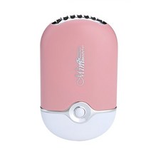 고성능 USB 미니 선풍기 1200mAh 에어컨 속눈썹 연장용 빠른 건조기 매니큐어 충전식 포켓 쿨링 넥 팬, [04] Pink