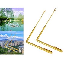 2 조각 금속 dowsing rods 물 탐지기 도구 조정 가능한 찾기 초자연적 인 에너지 잃어버린 항목 지하수, 금