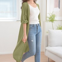 엘토 여성 간절기 루즈핏 봄여름 롱가디건