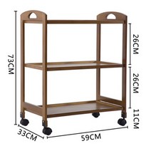원목트롤리 이동식조리대 이동식카트 주방웨건 일반형, O