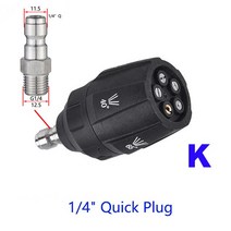 무선 휴대용 고압세척기 고압 노즐 자동차 와셔 건 빠른 제트 팁 Karcher Parksdie Nilfisk Bosch 어댑터 액세서리, [11] YELLOW