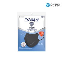 크리넥스 입체형 KF80 데일리마스크 (라이트핏) 블랙 대형1p x20개