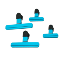 클라란코 봉지 밀봉 밀폐 클립 집게 4개 세트, 밀폐 밀봉집게 4개세트 (블루)