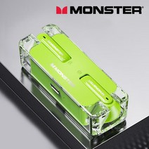 게이밍헤드셋 블루투스 오리지널 몬스터 XKT08 게이밍 헤드폰 53 무선 이어폰 저지연 소음 감소 이어버드 헤드셋 신제품, 3.Green, 03 Green
