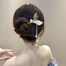 큐와이 진주 크리스털 헤어 비녀