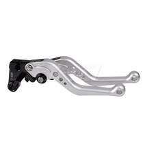 bmw g310r g310gs g310 rgs 2017 2018 2019 2020 2021 2022 오토바이 조정 가능한 cnc 짧은긴 브레이크 클러치 레버, 짧은 은색