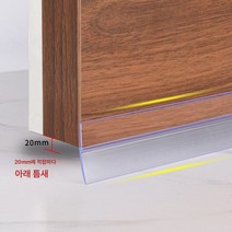 Z3JC 도어 바닥 씰 바람막이 방풍 방음 씰 방충 방수 자가 접착 스티커, 4개입【91cm 길이】, Z3JC 투명색【3.6cm 폭】
