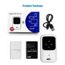 핸드폰 공유기 포켓와이파이 MINI wifi 3G 4G Usim 4g lte 라우터 자동차 모바일 2.4g 무선 라우터 100mbps 핫스팟 sim 4g-fdd 모뎀, 하얀