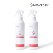 메디크로스 250ml X 2 스프레이형 식품 살균 가능 소독수 세균 살균소독제 hocl 차아염소산수, 1set