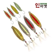 아연큐빅스푼 루어 낚시 스푼 송어 배스 쏘가리 미끼, 아연큐빅스푼10g 레드골드