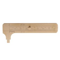 미니 황동 슬라이딩 게이지 버니어 캘리퍼 80mm 3.25 인치 포켓 눈금자 이중 스케일, 노란색