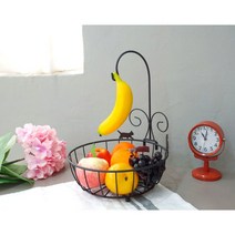 철망 철제 귤 양파 브레드 빵 간식 바나나 걸이 과일 담는 네트망 보관 바구니 바스켓, 화이트