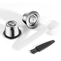 recafimil for nespresso refill Capsule 스테인레스 스틸 에스프레소 컵 재사용 가능한 커피 포드 with tamper dosing lattissima, 7-사진으로