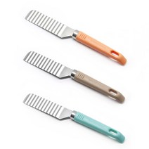 [쿠커스 판다] ZOOMBO 파스텔 묵칼 / 웨이브칼 물결칼 오이 피클 조리도구, 그레이