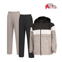 미스테리골프 남성 방수 비옷 상하의세트 MS-RW01, 105(XL), 블랙/블랙