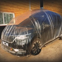 자동차 비닐커버 차량 덮개 일회용 주차 보호커버 세차커버 오염방지 페인트 카커버 소 중 대 특대 수입차 국산차 공용 00741, 2번 M사이즈 1개