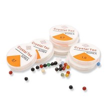 포스트로드 국산 탄성 우레탄 줄 반지 비즈 팔찌 만들기, 1.0mm, 6개입, 투명