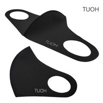 TUOH 국산 연예인 패션 블랙 마스크 숨쉬기편한 3d 입체 천마스크, 10개